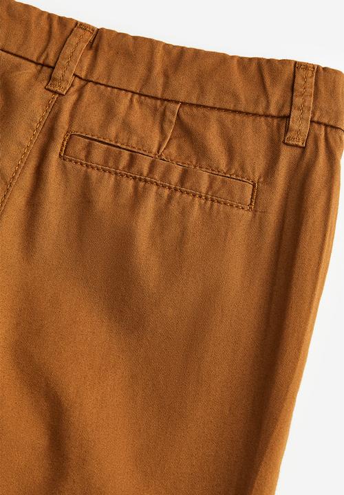 H&M - Relaxed fit cotton chinos - brown