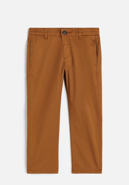 H&M - Relaxed fit cotton chinos - brown
