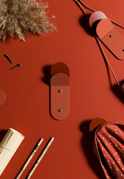 Popstrukt - Wall hook stack 3 pack - terracotta