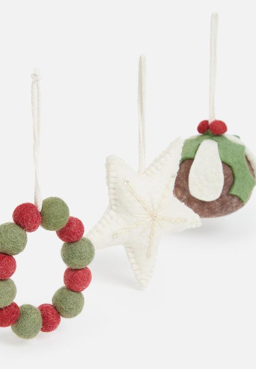 Skaapie - Christmas bauble set of 3 - multi