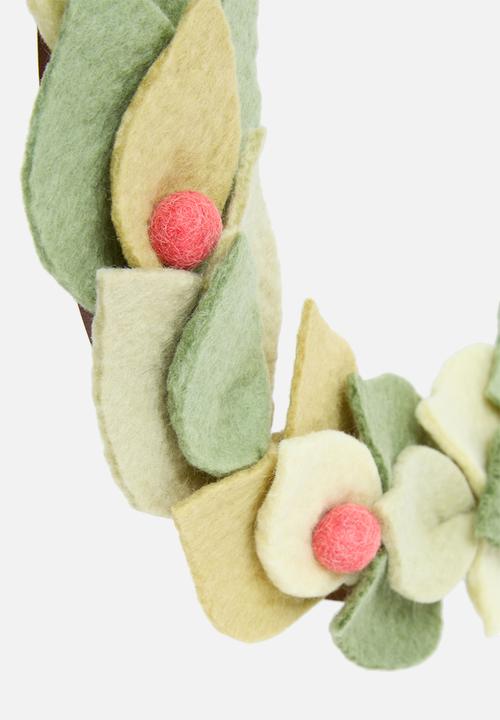 Skaapie - Merry mistletoe wreath - green & red
