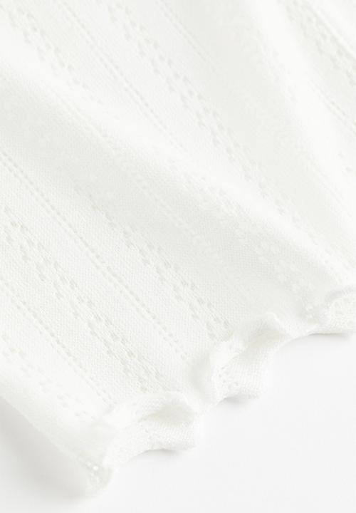 H&M - Tie-front cardigan - cream 
