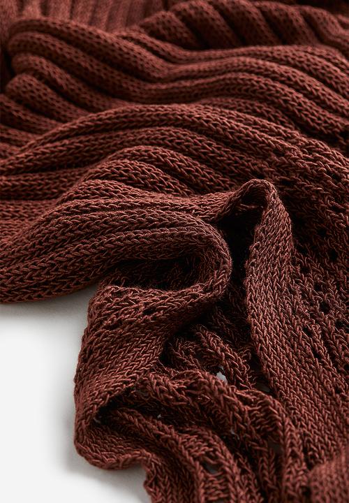 H&M - Pointelle-knit skirt - brown