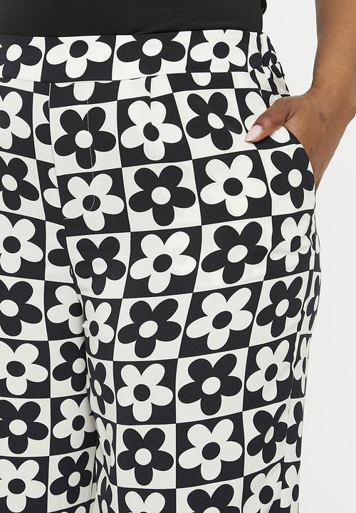 Me&B - Plus elasticated tailored pant - 60s daisy