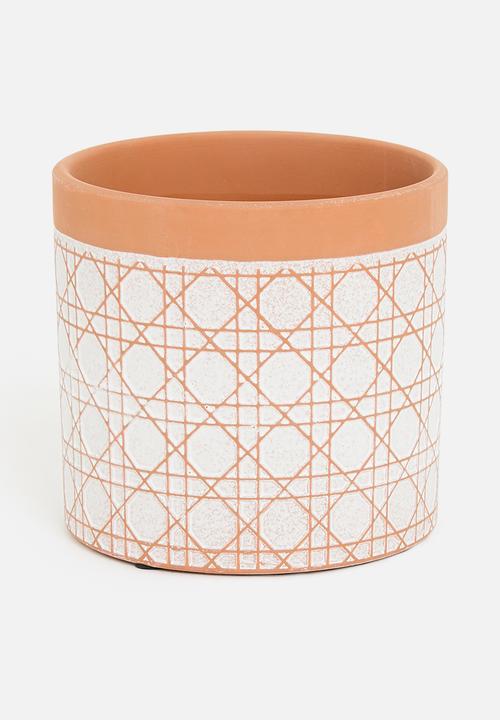 H&S - Embo flower pot set - terracotta 