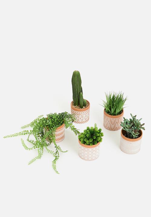 H&S - Embo flower pot set - terracotta 