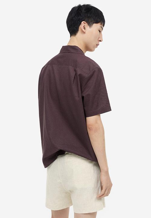 H&M - Regular fit linen-blend shorts - light beige