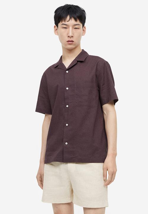 H&M - Regular fit linen-blend shorts - light beige