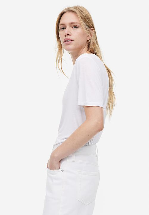 H&M - V-neck t-shirt - white