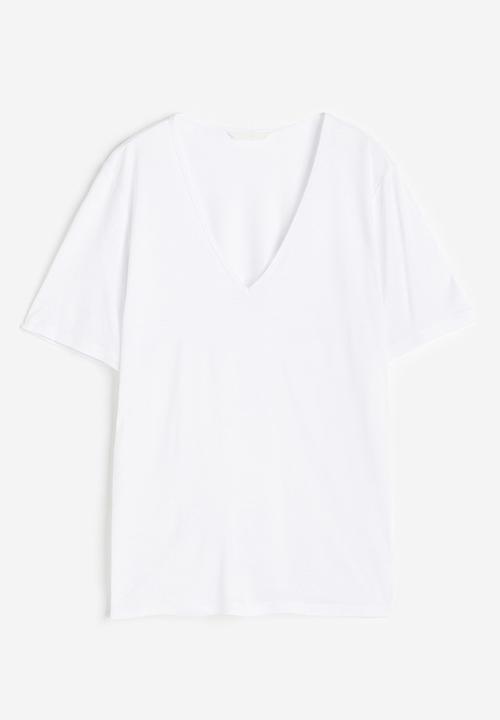 H&M - V-neck t-shirt - white