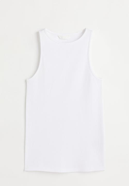 H&M - Ribbed vest top - white
