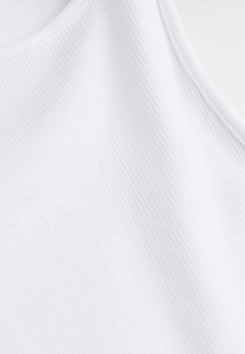 H&M - Ribbed vest top - white