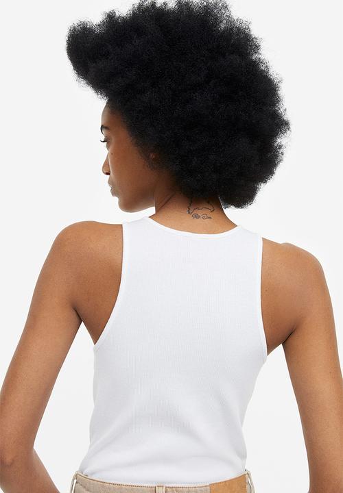 H&M - Ribbed vest top - white