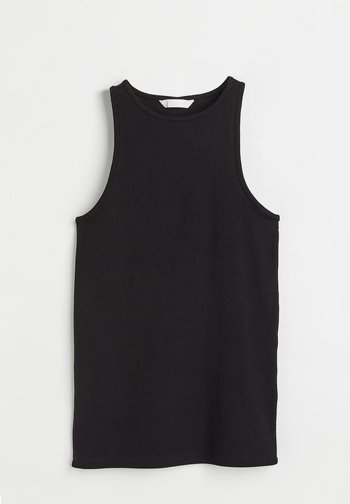 H&M - Ribbed vest top - black