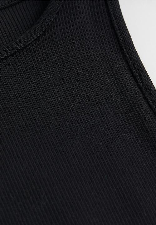 H&M - Ribbed vest top - black