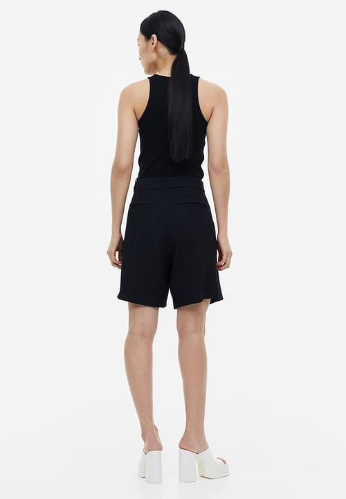H&M - Ribbed vest top - black
