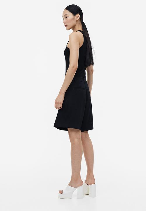 H&M - Ribbed vest top - black