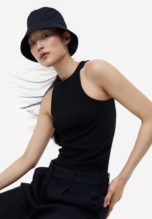 H&M - Ribbed vest top - black