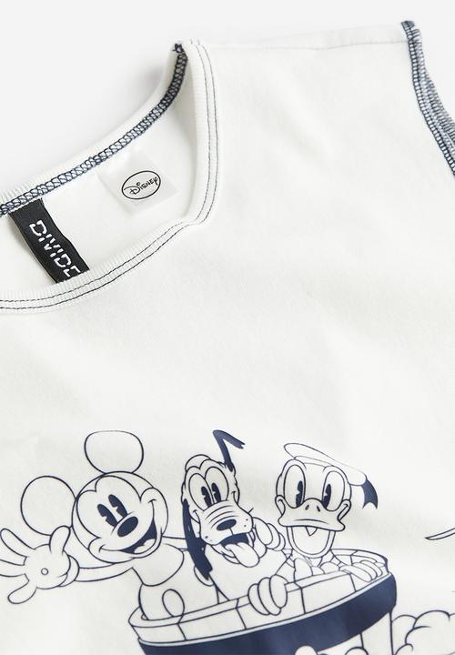 H&M - Printed vest top - white mickey mouse 