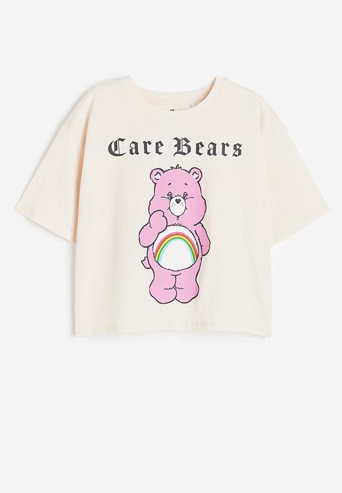 H&M - Oversized printed T-shirt - light beige care bears 