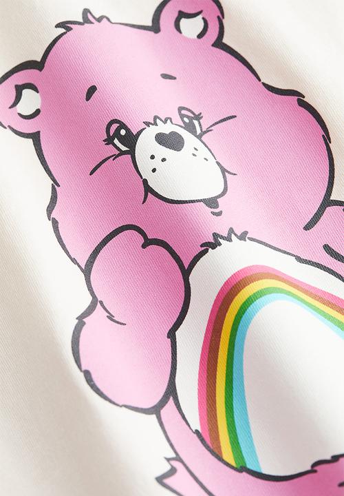H&M - Oversized printed T-shirt - light beige care bears 