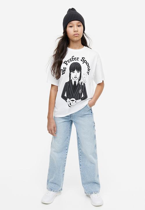 H&M - Printed cotton T-shirt - white wednesday 