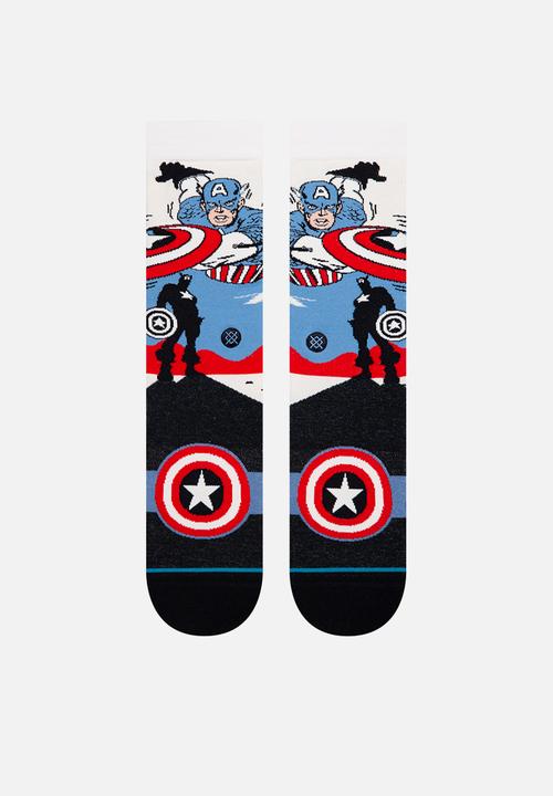 Stance Socks - Captain America marquee - off white