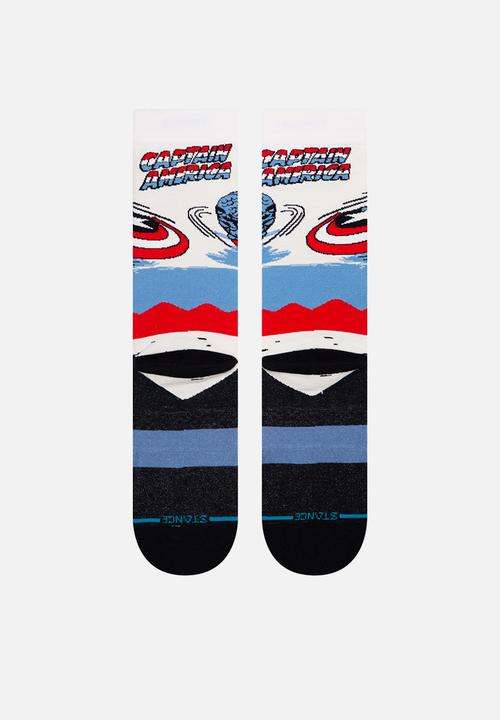 Stance Socks - Captain America marquee - off white