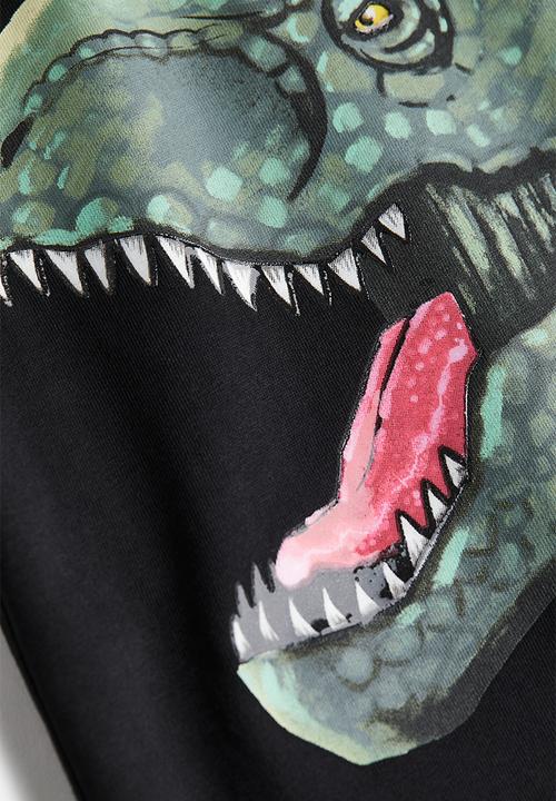 H&M - Jersey T-shirt - black tyrannosaurus rex 