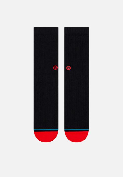 Stance Socks - Icon heavy - black & red