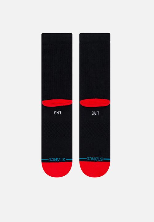 Stance Socks - Icon heavy - black & red