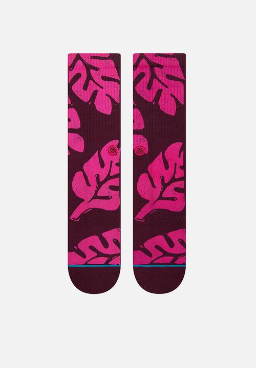 Stance Socks - Plantastic - burgundy
