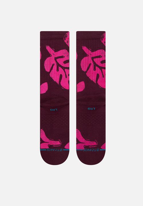 Stance Socks - Plantastic - burgundy