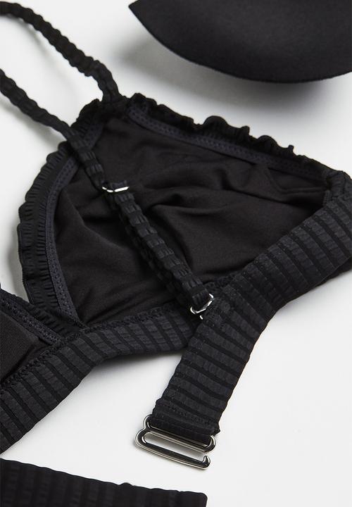 H&M - Padded triangle bikini top - black