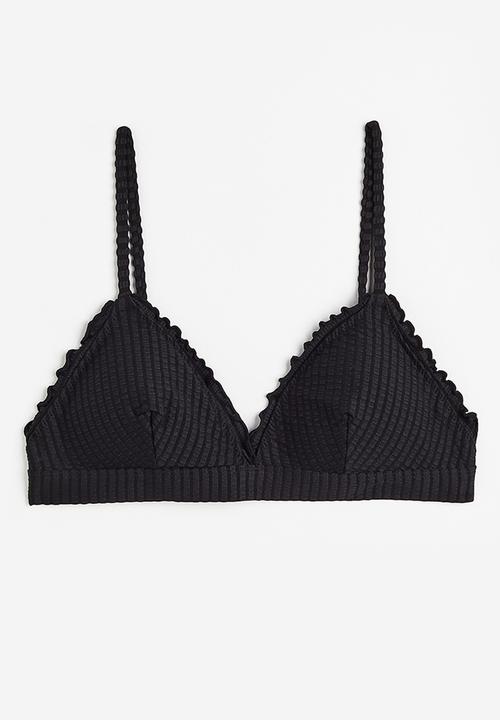 H&M - Padded triangle bikini top - black