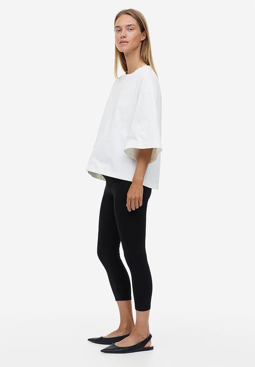 H&M - Mama 2-pack cropped leggings - black