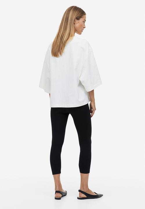 H&M - Mama 2-pack cropped leggings - black