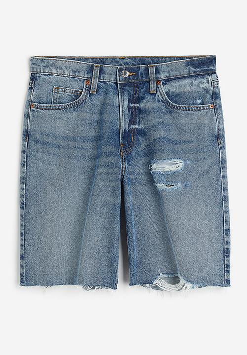 H&M - Low-waisted bermuda shorts -  denim blue