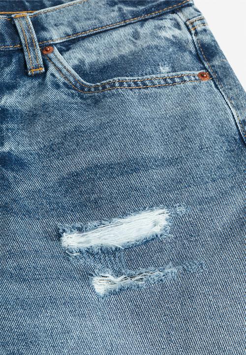 H&M - Low-waisted bermuda shorts -  denim blue
