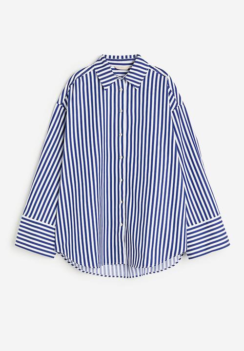 H&M - Oversized cotton shirt - blue