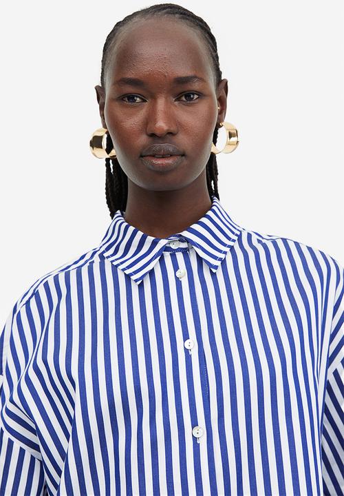 H&M - Oversized cotton shirt - blue