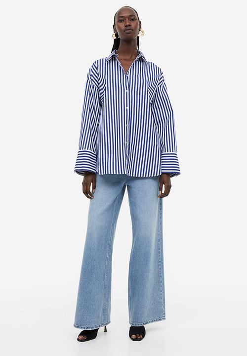 H&M - Oversized cotton shirt - blue