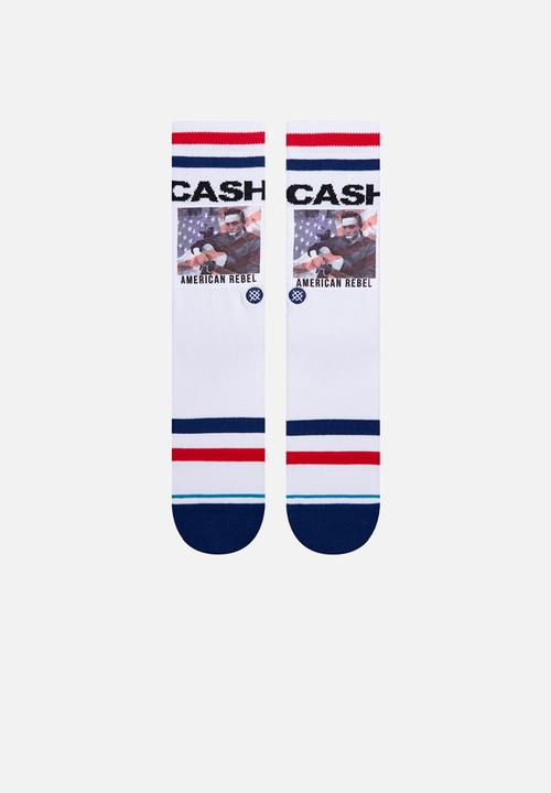 Stance Socks - Cash american rebel - white