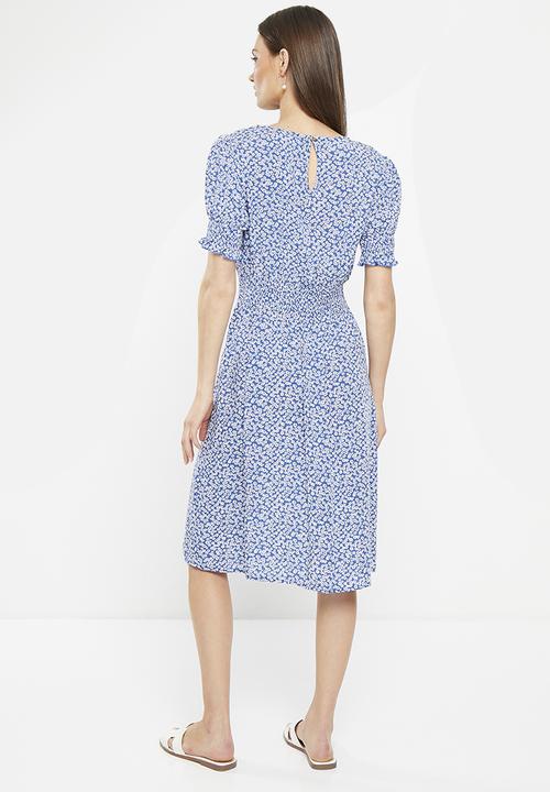 Stella Morgan - Ditsy floral printed midi dress - blue