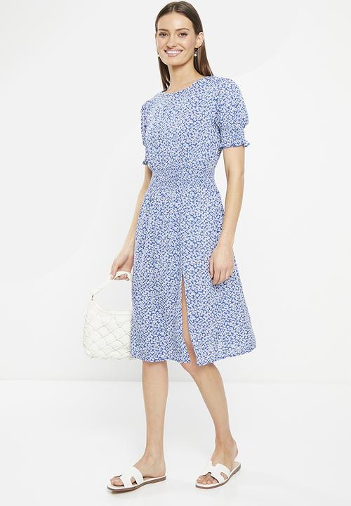 Stella Morgan - Ditsy floral printed midi dress - blue