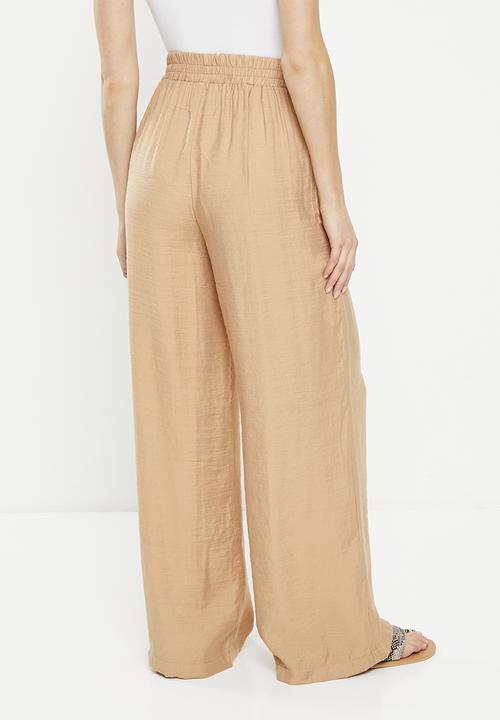 Trendyol - Elasticated wide leg pants - mink