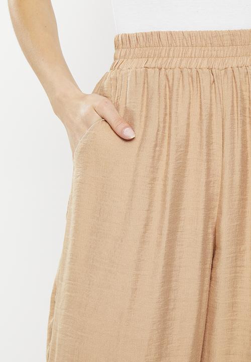 Trendyol - Elasticated wide leg pants - mink
