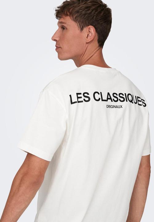 Only & Sons - Onsles classiques rlx hvy short sleeve tee - cloud dancer