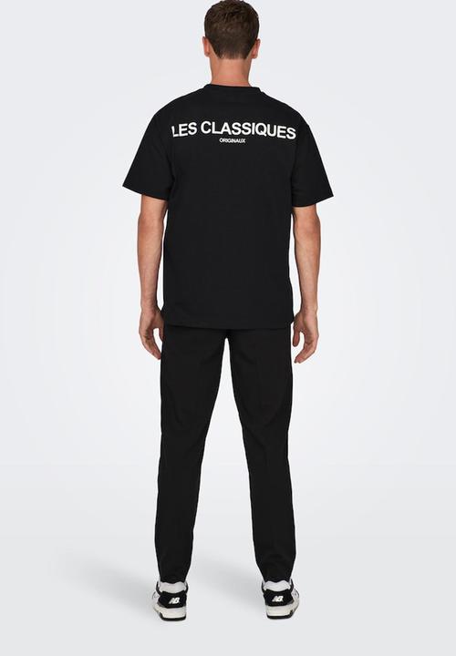 Only & Sons - Onsles classiques reg hvy short sleeve tee - black