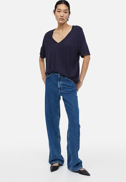 H&M - V-neck t-shirt - dark blue